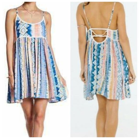 Anthropologie RAGA Flamingo Beach Tie Dye Short Dress Size XS - Picture 1 of 7